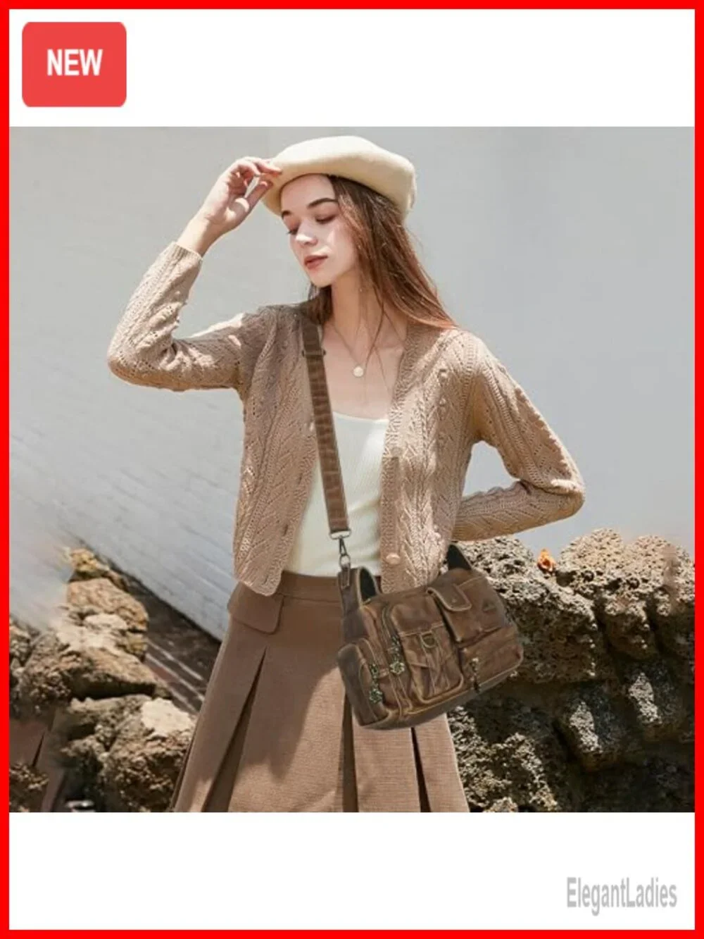 Vintage Hobo Shoulder Bag Women Crossbody Purse Faux Leather Adjustable Strap
